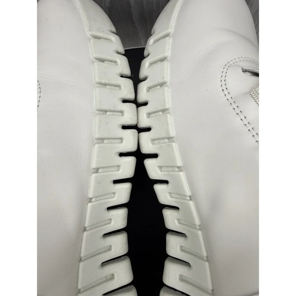ECCO Gruuv‎ US Mens 8.5 EU 42 White Gray Leather Athletic Running Sneakers Shoes